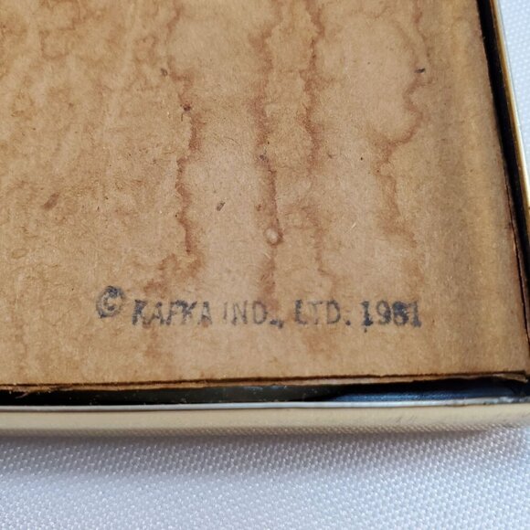 VTG 1951 Holly Hobbie Foiled Picture Tinsel Wall Art With Gold Frame Americana - Picture 8 of 16